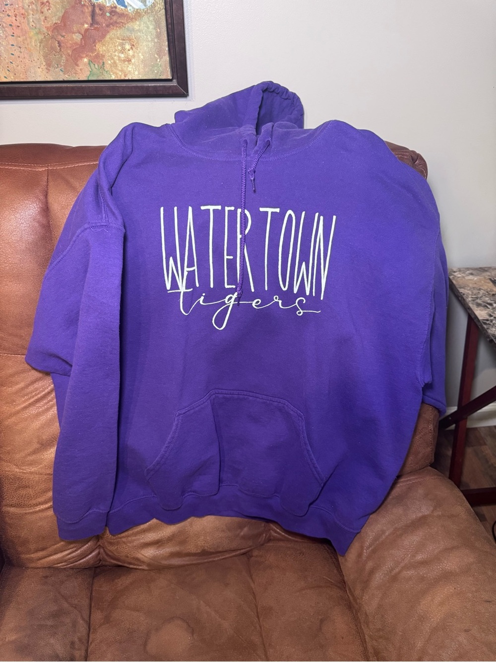 Gildan Purple "Watertown Tigers" Pullover Hoodie
